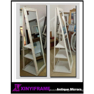 Dressing Rotating Decorative Standing Wooden Mirror Frame Design